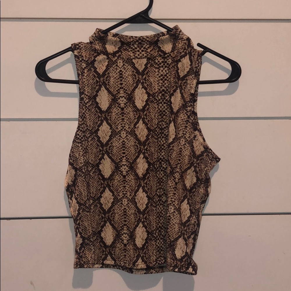 Snakeskin crop top